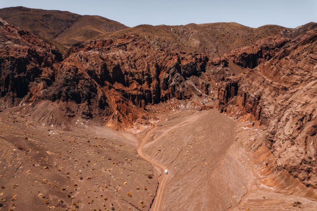 rainbow valley red rocks in san pedro de atacama desert chile